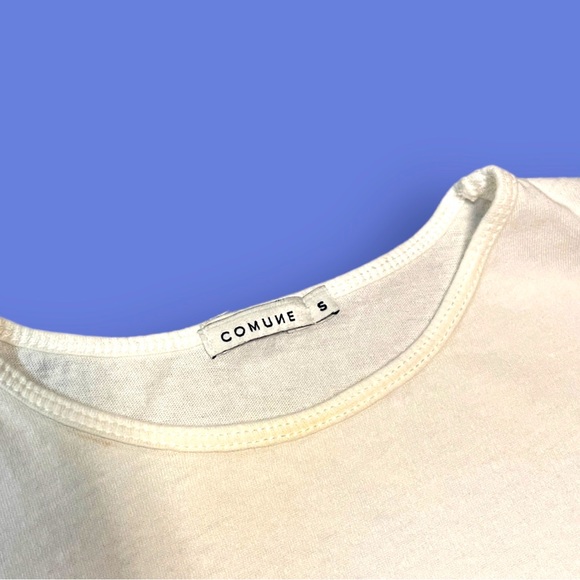 COMUNE split side off white cropped tank top. 🌺 Size Small 🌺 - Picture 6 of 8